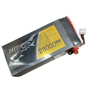 Акумулятор Gens Tattu 6S 28000 mAh AS150 Червоне Гніздо & AS150 Іскрогасний Чорна Вилка 28 фото